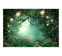 Ttincceer 2.2x1.5m telón de Fondo de Bosque Encantado para fotografía Cuento de Hadas Hongo país de Las Maravillas Foto Fondo para recién Nacido Baby Shower sesión de Fotos Decoraciones Banner