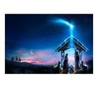 Ttincceer 2.5x1.8m Fondo de Noche de Navidad Jesucristo Belén Fondo Amanecer Desierto Shabby Pesebre Fondo Sagrado Joseph Maris Camel Equipo Historia Bíblica Niño Bebé Foto Prop