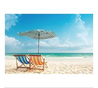 Ttincceer 250x180cm Verano Junto al mar telón de Fondo Hawaii Playa fotografía Fondo Palmeras Blanco Arena fotografía Props Foto Booth Estudio Prop Fiesta de cumpleaños Banner