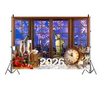 Ttincceer 3x2.5m 2026 Fondo de Año Nuevo Escena de la Ciudad de Nueva York Estatua de la Libertad Festival Fotografía Fondo Ventana Fuegos Artificiales Fiesta de Nochebuena Decoración Banner