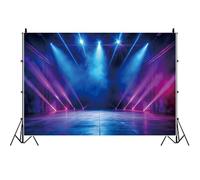 Ttincceer 3x2.5m Concierto Escenario Telón de Fondo Rosa Azul Foco Música Fotografía en Vivo Fondo Club Nocturno Bar Plateform Espectáculos Fiesta Banner Baby Shower Adulto Retrato Estudio Props