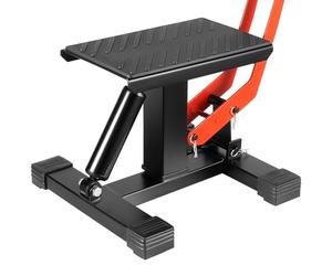 TTISJHK Soporte hidráulico para motocicleta Offroad, altura regulable 25-40 cm, soporte en H con panel de goma, capacidad de carga de 400 kg, taller y garaje para Enduro, ATV y Dirt Bike
