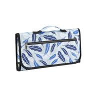 Ttiy Cambiador de bebé impermeable cambiador de pañales portátil cambiador de viaje con bolsillo para toallitas para viajes al aire libre, 1 unidad (pluma azul)
