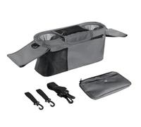Ttiy Organizador portátil creativo para cochecito, bolsa colgante unisex con portavasos impermeable para todos los cochecitos, 1 unidad, color gris