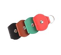 Ttiy Soporte para púa de guitarra de piel sintética, llavero portátil con soporte para púas, funda protectora con llavero, 4 piezas