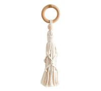 Ttiy Tapiz de macramé para colgar en la pared, hecho a mano, bohemio, para puerta, entrada, pasillo, decoración, 1 pieza B