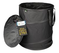 TTL Commerce TTL Garden Black Superior 170L Saco de jardín emergente - Fondo doble 260gsm Extra estable 600D Oxford 170 litros Bolsa para residuos de jardín Bolsa para hojas plegable Corte verde Resid