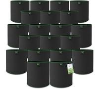 TTL Garden - 20 bolsas de 1 litro de tela no tejida, juego de 20 macetas de 1 litro, bolsas de cultivo y cría de 300 g/m², fieltro y tela no tejida, altura 12 x diámetro 10 cm, bolsa de cultivo