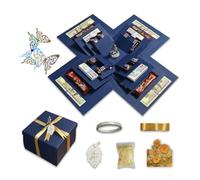 TTLYYXQMY Caja de regalo sorpresa de explosión, caja de regalo sorpresa, caja de regalo sorpresa The Lovebox, caja de explosión de San Valentín, caja sorpresa de cinco pisos (azul)