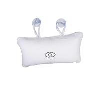 TTMA Bathroom Bath Pillows Built-in PVC Air Bags Anti-slip Bathtub Pillow Spa Bath Cushion Head Neck Rest Suction Cups (White)