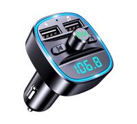 TTMA Car MP3 Player Bluetooth FM Transmitter FM Transmitter, Hands-free Calling, Dual USB Ports, Support TF Card and USB Flash Drive