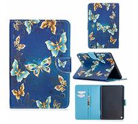 TTNAO Funda para Amazon Kindle Fire HD 8/ HD 8 Plus 10th 2020Cuero PU Premium Carcasa Activación/suspensión automática Ranuras Diseño，Anti-rasguños Case,Mariposas de Colores Bailando