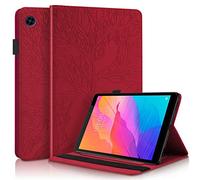 TTNAO Funda para Huawei MatePad T8 8 Inch Tablet 2020 Cuero PU Premium Carcasa Activación/suspensión automática Ranuras Diseño，Anti-rasguños Case, Arbol de la Vida Rojo