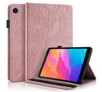 TTNAO Funda para Huawei MatePad T8 8 Inch Tablet 2020 Cuero PU Premium Carcasa Activación/suspensión automática Ranuras Diseño，Anti-rasguños Case, Arbol de la Vida Rosa