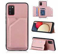 TTNAO Funda para Samsung Galaxy A02S (Europe) 164 Cartera Tapa Ranura Cuero PU Magnético Carcasa Función Soporte,Correa para La muñeca Case+1*Protector de Pantalla(Rosado)