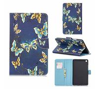 TTNAO Funda para Xiaomi Mi Pad 4 Xiaomi SpareCuero PU Premium Carcasa Activación/suspensión automática Ranuras Diseño，Anti-rasguños Case,Mariposas de Colores Bailando