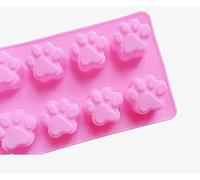 TTOA - 10 cavidades gato pata de silicona molde de chocolate gelatina pastel fondant molde