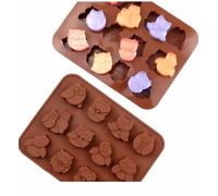 TTOA -12 cavidades búho chocolate molde de silicona cubo de hielo vela cera derretir molde