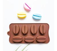 TTOA,Molde de silicona de grano de café grande 3D de 7 cavidades,Molde de caramelo,Molde de cera para derretir,Molde de arcilla,Bandeja de cubitos de hielo,Amante del café,Decoración de pasteles