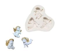 TTOA - Molde de silicona para fondant de ángel | Molde de arte de azúcar de ángel | Herramienta de decoración de pasteles | Molde de glaseado antiadherente
