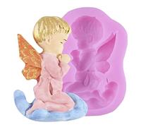 TTOA Molde de silicona para fondant de ángel para fiesta de Halloween, glaseado de azúcar
