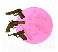TTOA - Molde de silicona para fondant, diseño de pistola