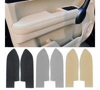 TTOILS 2 Piezas de Cuero de Microfibra para Interior de Coche Panel de Puerta reposabrazos Cubierta embellecedora, para Honda CRV 2007 2008 2009 2010 2011 Accesorios
