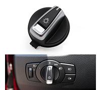 TTOILS Conjunto de Interruptor de Faro Delantero de Coche Tapa de botón de Perilla giratoria para BMW 1 3 X1 Series E90 E91 E92 E93 E84 E81 E82 E87 E88
