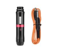 TTOOGO Máquina de pluma de tatuaje rotativo con profundidad de cartucho ajustable - herramienta de tatuaje DC de aluminio de 5.0in x 1.18 pulgadas, motor de 9000 rpm, trazo de 3.0 mm,Negro