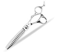 TTOOGO Tijeras de adelgazamiento de cabello 6.0in JP440C Cizalla de peluquería de acero inoxidable con 30 dientes, mango de compensación ergonómica agarre