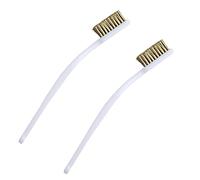 TTOOP 2 Pcs Cepillo de Latón, Cepillos de Alambre Pequeños, Mini Cepillo Metalico de Alambre Limpieza de boquillas de impresora 3D cepillo