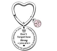 TTOVEN Llavero inspirador para mujer, regalos inspiradores Don't Forget How Strong You Are, plata, talla única