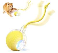 TTPOLONG - Juguete interactivo para gato, tres modos ajustables con función de despertador para perro gato (amarillo)