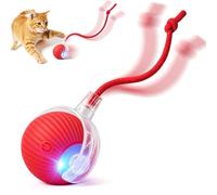 TTPOLONG - Juguete interactivo para gato, tres modos ajustables con función de despertador para perro gato (rojo)