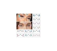 TTPSRY 10 Piezas Tatuajes Temporales Mariposa Brillante Facial Pegatinas Decorativas Maquillaje Artístico Carnaval Festival Cosplay Accesorios