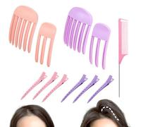 TTPSRY 11 Piezas Set Voluminizador Flequillo Peinetas Pinzas Cabello Horquillas Pasador Pelo Peine Punta Cola Accesorios Peluquería Herramientas Peinado