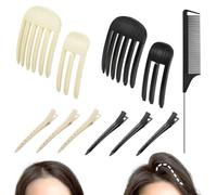 TTPSRY 11 Piezas Set Voluminizador Flequillo Peinetas Pinzas Cabello Horquillas Pasador Pelo Peine Punta Cola Accesorios Peluquería Herramientas Peinado