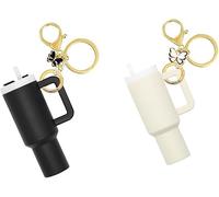 TTPSRY 2 Piezas Llavero Taza Miniatura Mariposa Decorativo Colgante Bolso Accesorio Mochila Adorno Coleccionable