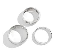 TTPSRY 3 Piezas Conjunto Anillos Circulares Pulidos Brillantes Joyería Elegante Accesorios Mujer Estilo Minimalista