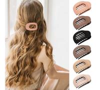 TTPSRY 6 Piezas de Pinzas para Mujer Pinzas Planas para el Pelo Hair Clips de Mate Antideslizantes Cabello Grueso Abundante Largo Fino Rizado Accesorios para Peinados Niñas (Set A)
