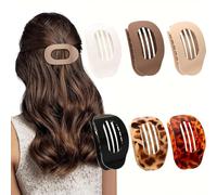 TTPSRY 6 Piezas Pinzas Ovaladas Cabello Elegantes Horquillas Geométricas Pasadores Minimalistas Accesorios Peinado Mujer Clips Modernos