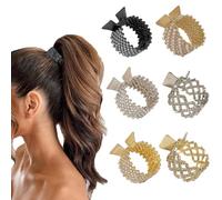 TTPSRY 6 Pinzas Circulares Brillantes Coleta Alta Elegantes Horquillas Cabello Mujer Accesorios Pelo Decorativos Peinado Recogido