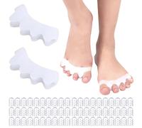 TTPSRY 60 Piezas Separador Dedos Pies Silicona Corrector Juanetes Ortopédico Alineador Dedos Protector Alivio Dolor