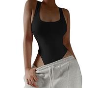 TTPSRY Body sin Mangas Mujer Sexy Bodysuit Espalda Nadadora Moldeador Reductor Vientre Plano Top Faja Moldeadora Reductora Adelgazante Monos Elegantes Camiseta Verano Ropa