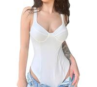 TTPSRY Body sin Mangas Mujer Sexy Bodysuit Tirantes Moldeador Reductor Vientre Plano Faja Moldeadora Top Elegante Monos Camiseta Ropa Verano Adelgazante Suit Jumpsuit