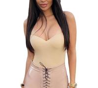 TTPSRY Body sin Mangas Mujer Sexy Escote Corazón Bodysuit Moldeador Reductor Vientre Plano Faja Moldeadora Top Camiseta Elegante Monos de Vestir Suit Jumpsuit