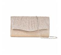 TTPSRY Bolso Clutch Mujer Fiesta Elegante sobre Brillante Plateado Dorado Bolsos de Mano Boda Clutches Cartera Cadena Larga Desmontable para Bodas Eventos Noche