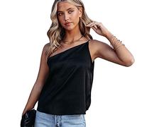 TTPSRY Camiseta Tirantes Mujer Asimétrica un Hombro Tank Top Camisola Verano Blusa sin Mangas Cuello Halter Ropa Deportiva Tops Elegante para Casual Fiesta