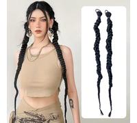 TTPSRY Coleta Postiza 70cm Pelo de Cabello Trenzas Cola de Caballo Extensiones Natural Postizo Trenza Sintética Postizos de para Mujer