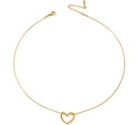 TTPSRY Collar Mujer Colgante Corazón Oro Gargantilla Cadena Fina Colgantes Mujer Joyería Elegante Accesorios Bisutería Regalo Cumpleaños Aniversario San Valentín(Oro)